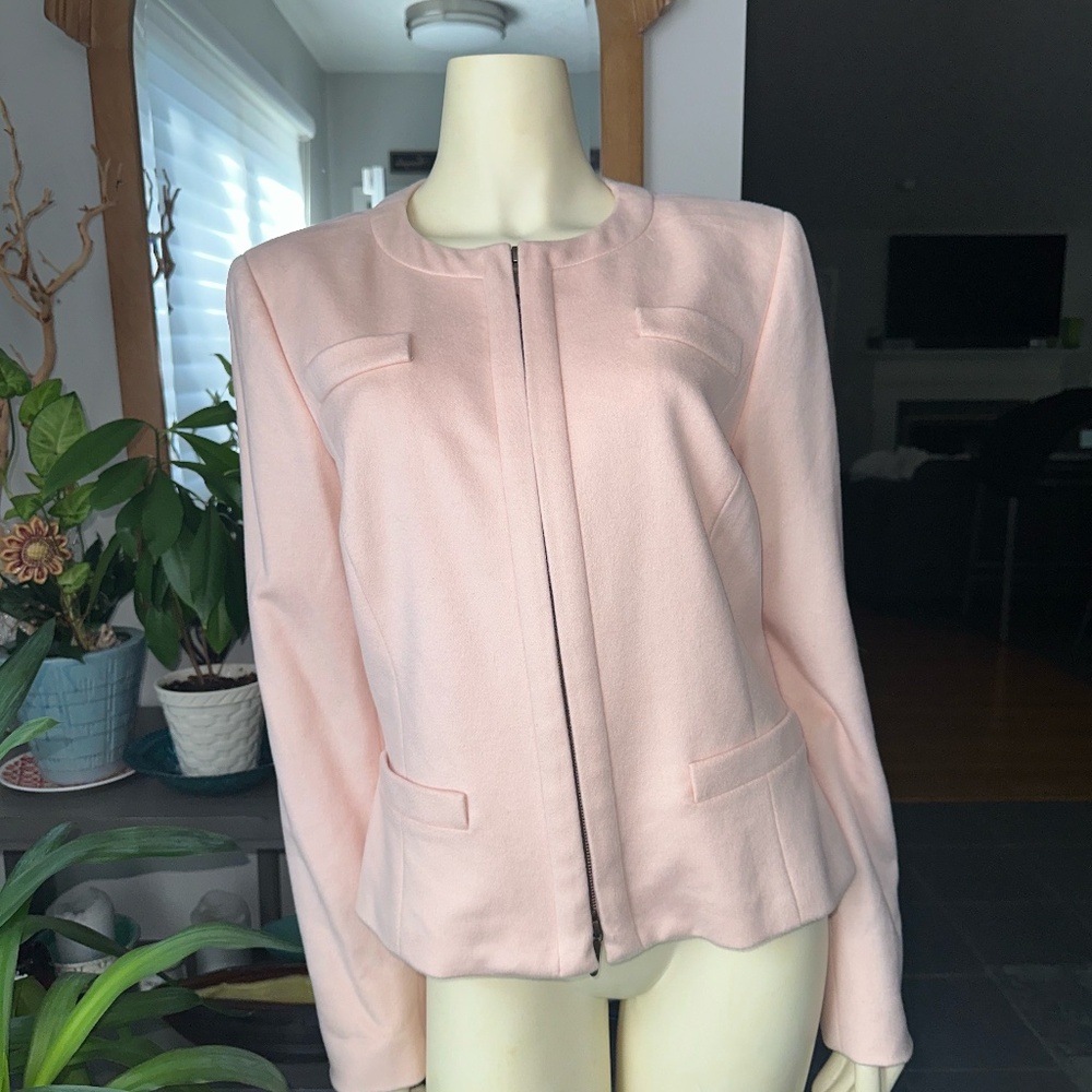 Dana Buchman Soft Pink 100% Cashmere Jacket / Blazer ~ sz 14